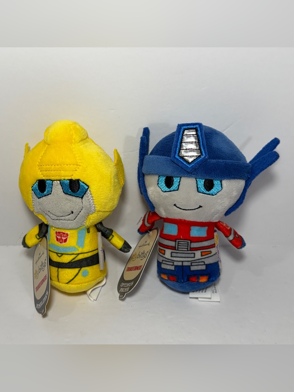 2 Hallmark Itty Bittys Transformers Optimus Prime & Bumblebee Plush Collectible